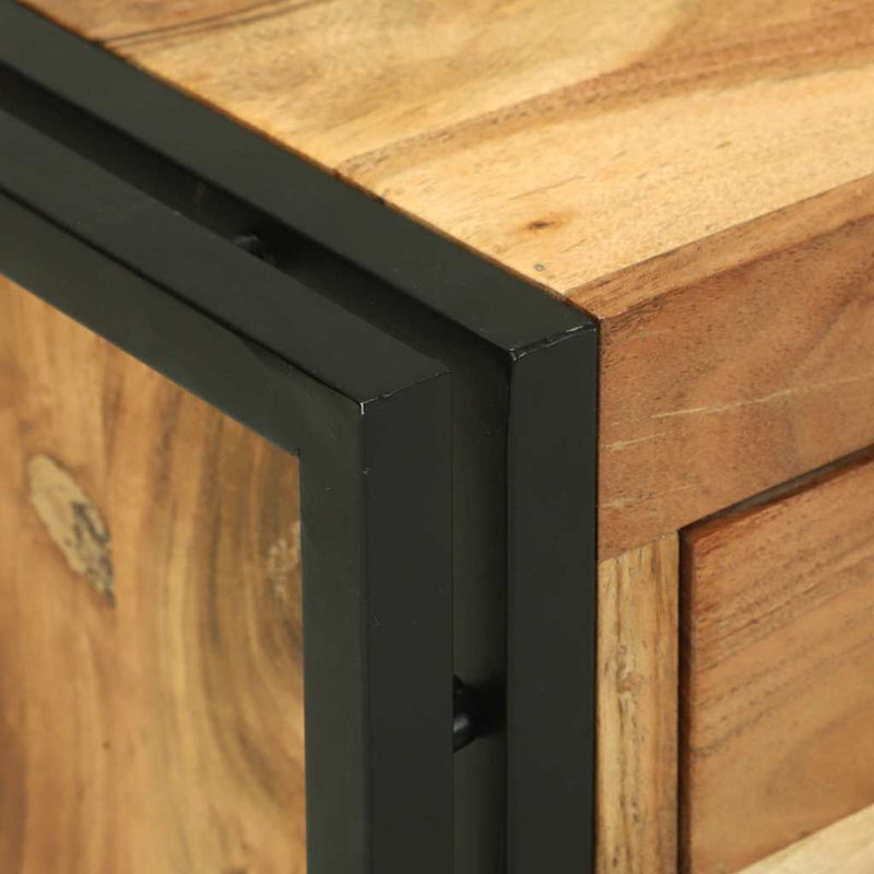 vidaXL Dohányzóasztal with Drawer Barna 90 x 50 x 38 cm tömör akácfa