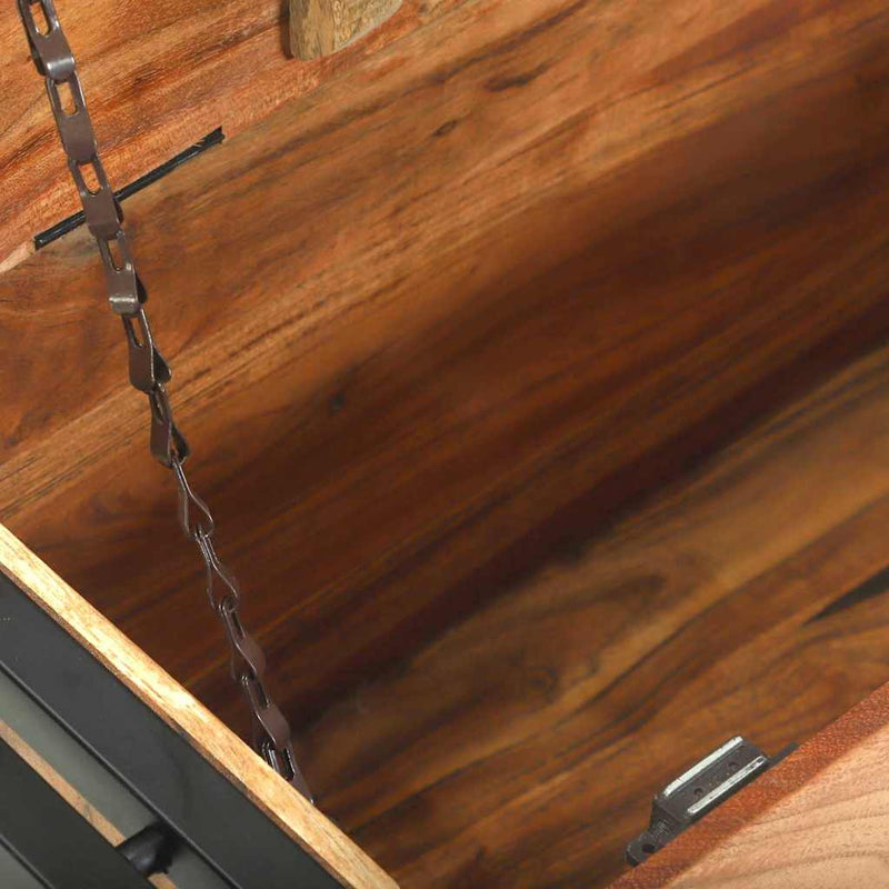 vidaXL Dohányzóasztal with Drawer Barna 90 x 50 x 38 cm tömör akácfa