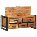 vidaXL Dohányzóasztal fiókkal Barna 90 x 50 x 38 cm tömör akácfa