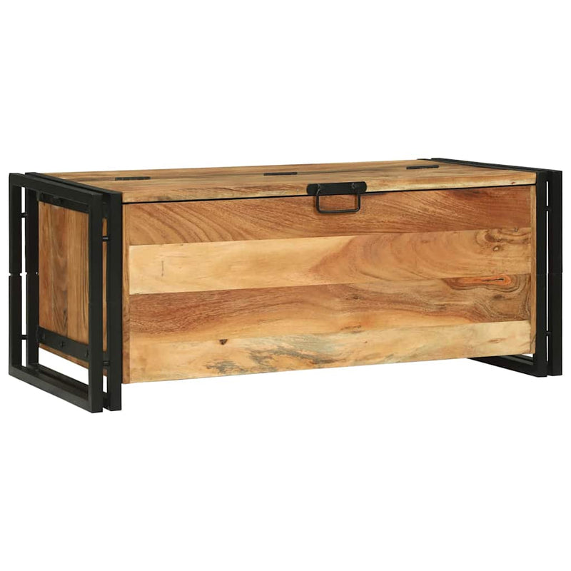 vidaXL Dohányzóasztal with Drawer Barna 90 x 50 x 38 cm tömör akácfa