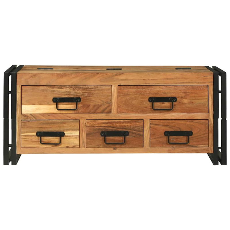 vidaXL Dohányzóasztal with Drawer Barna 90 x 50 x 38 cm tömör akácfa