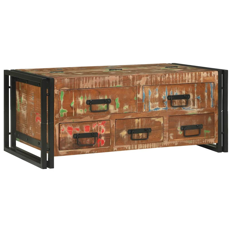 vidaXL Dohányzóasztal Barna 90 x 50 x 38 cm tömör újrahasznosított fa