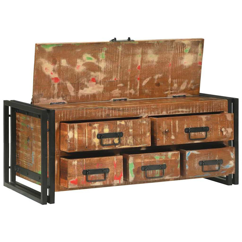 vidaXL Dohányzóasztal Barna 90 x 50 x 38 cm tömör újrahasznosított fa