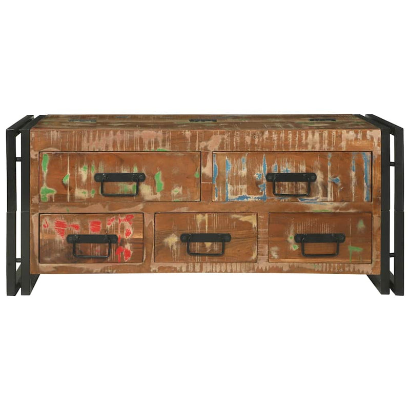 vidaXL Dohányzóasztal Barna 90 x 50 x 38 cm tömör újrahasznosított fa
