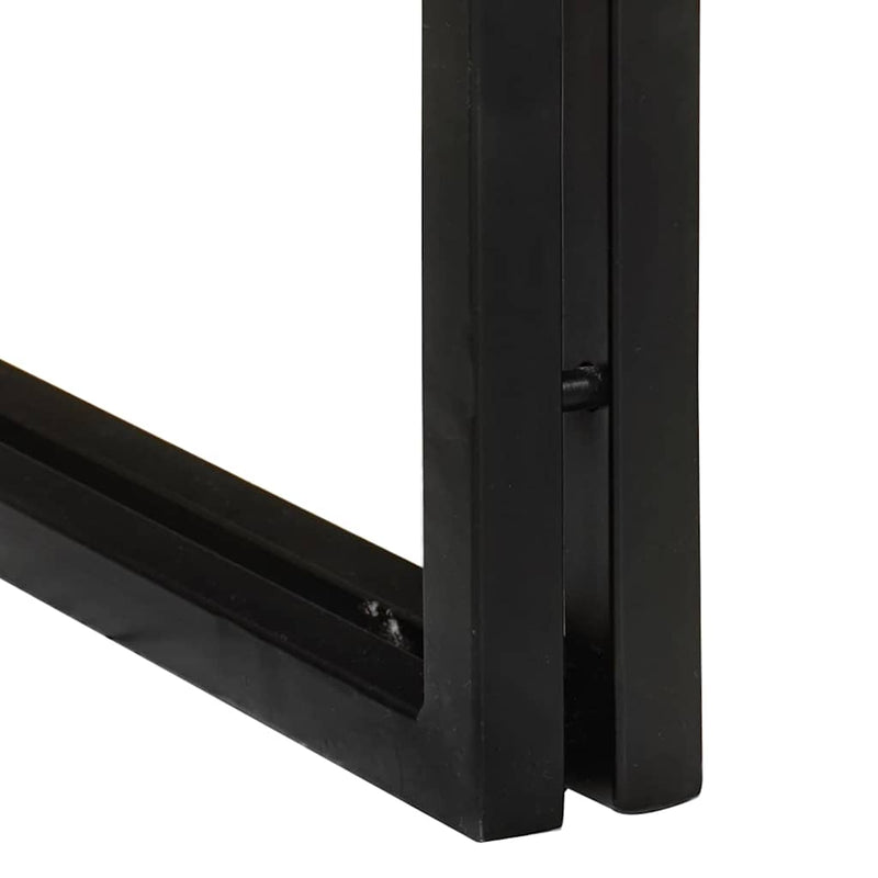 vidaXL Végasztalok 3 pcs Barna és fekete Tömör akácfa