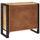 vidaXL Széf Barna 80 x 33 x 70 cm tömör mangófa