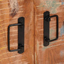 vidaXL Oldalszekrény ajtókkal Barna Tömör újrahasznosított fa és fém