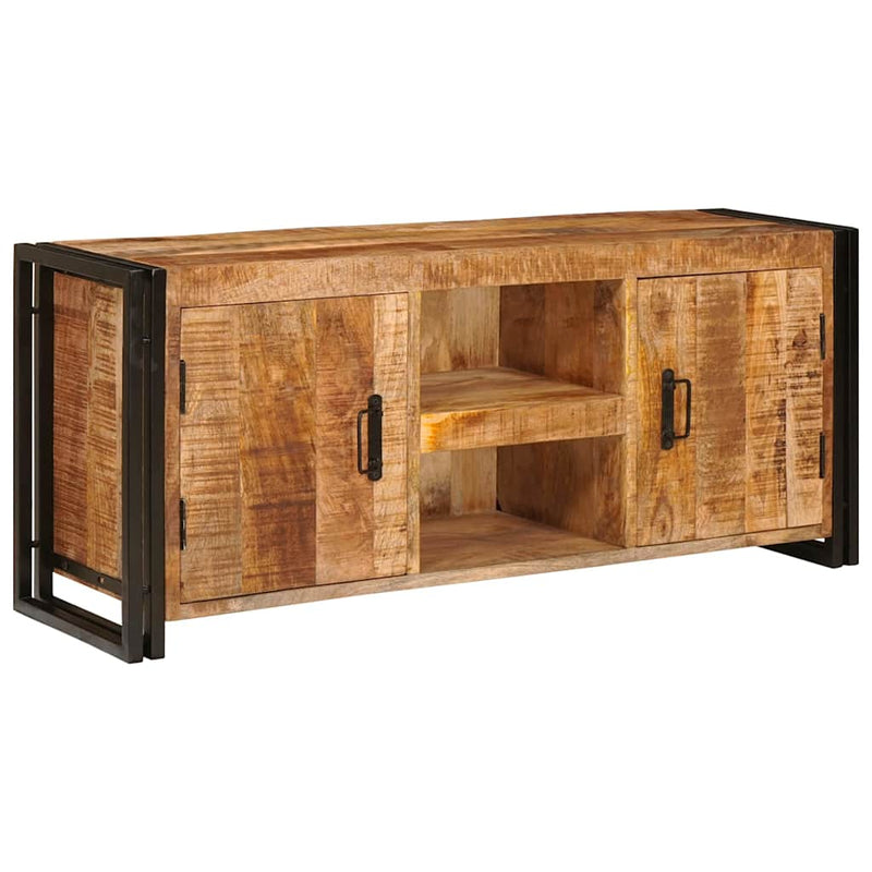vidaXL TV szekrény Barna 120 x 30 x 50 cm Tömör nyers mangófa