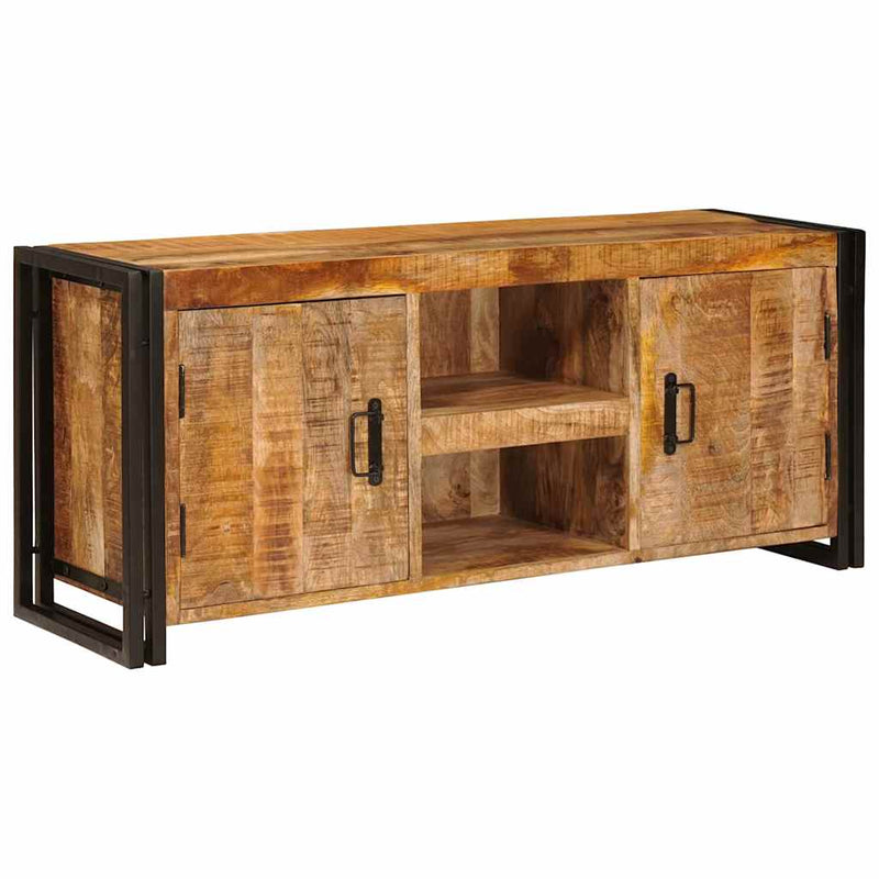 vidaXL TV szekrény Barna 120 x 30 x 50 cm Tömör nyers mangófa