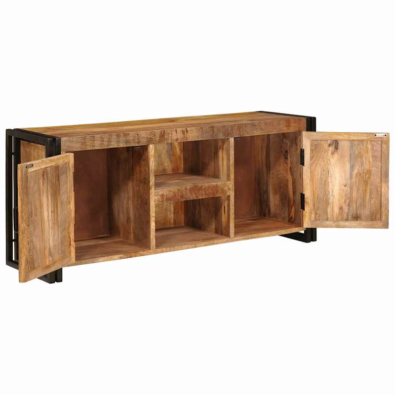 vidaXL TV szekrény Barna 120 x 30 x 50 cm Tömör nyers mangófa