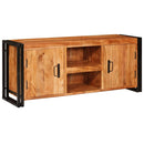 vidaXL TV szekrény polcokkal Barna 120 x 33 x 50 cm tömör akácfa