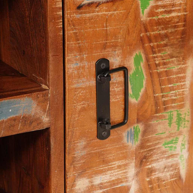 vidaXL TV szekrény Sokszínű 120 x 30 x 50 cm tömör újrahasznosított fa