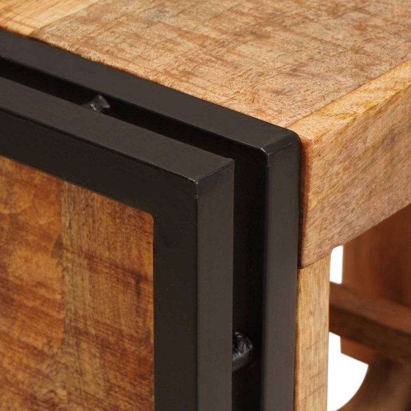 vidaXL Borágas Barna 100 x 45 x 33 cm Tömör Durva Mangófában