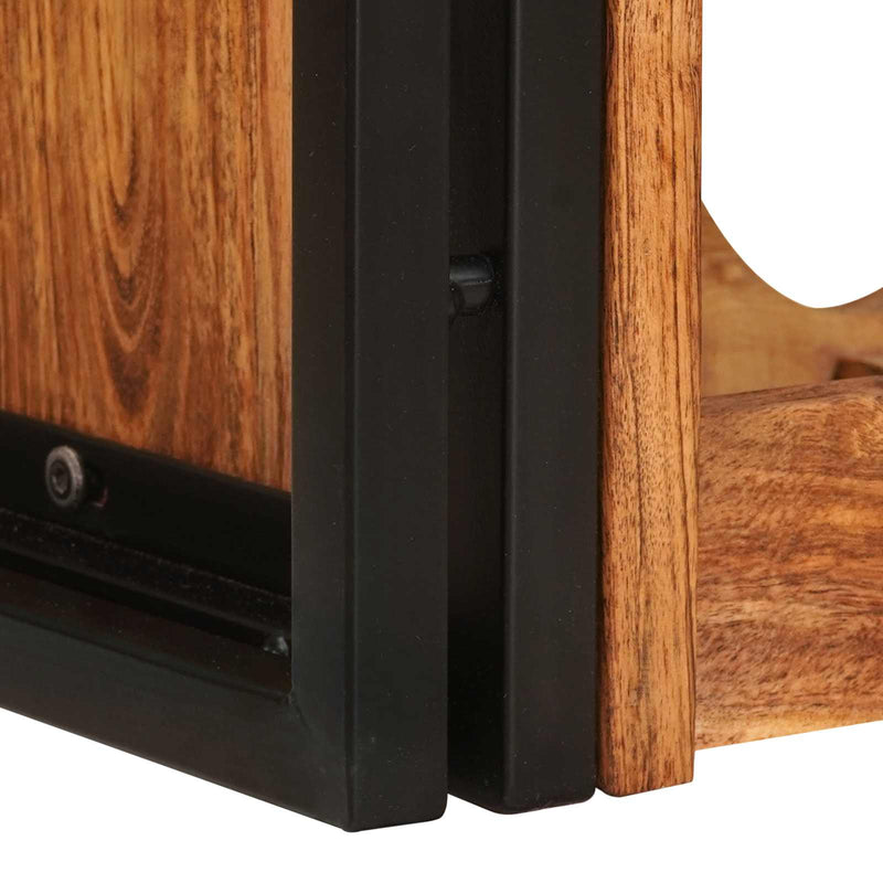 vidaXL Borágas Barna 100 x 45 x 33 cm Tömör Akácfa