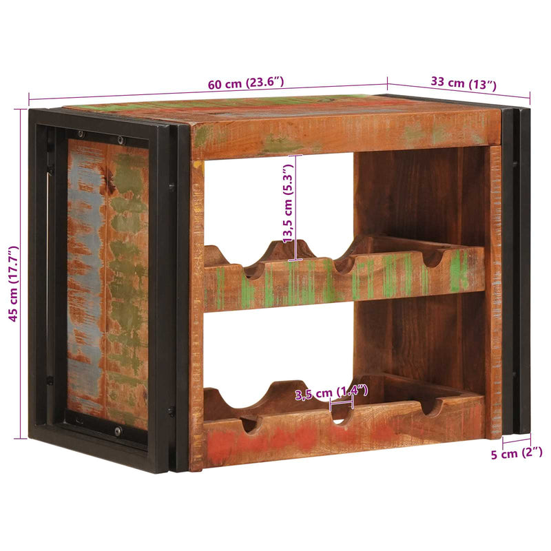 vidaXL Borágas Barna 100 x 45 x 33 cm Szilárd újrahasznosított fa