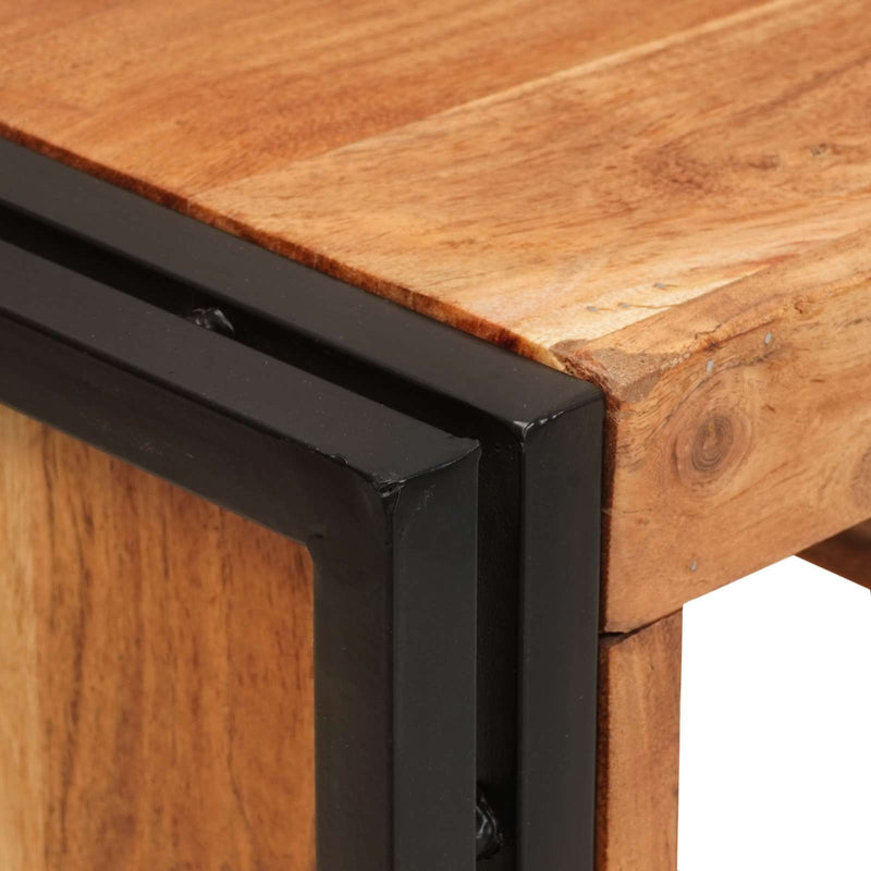 vidaXL Borágas Barna 100 x 45 x 33 cm Tömör Akácfa