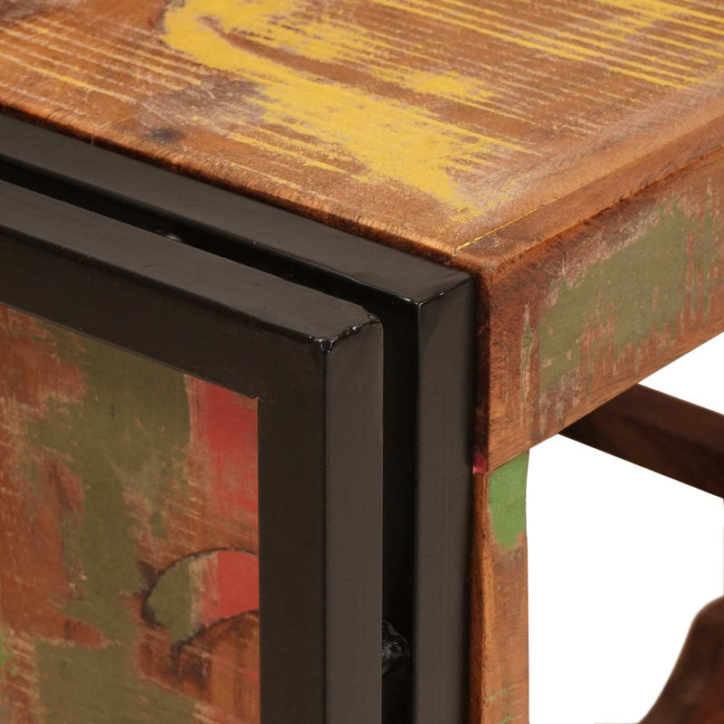 vidaXL Borágas Barna 100 x 45 x 33 cm Szilárd újrahasznosított fa