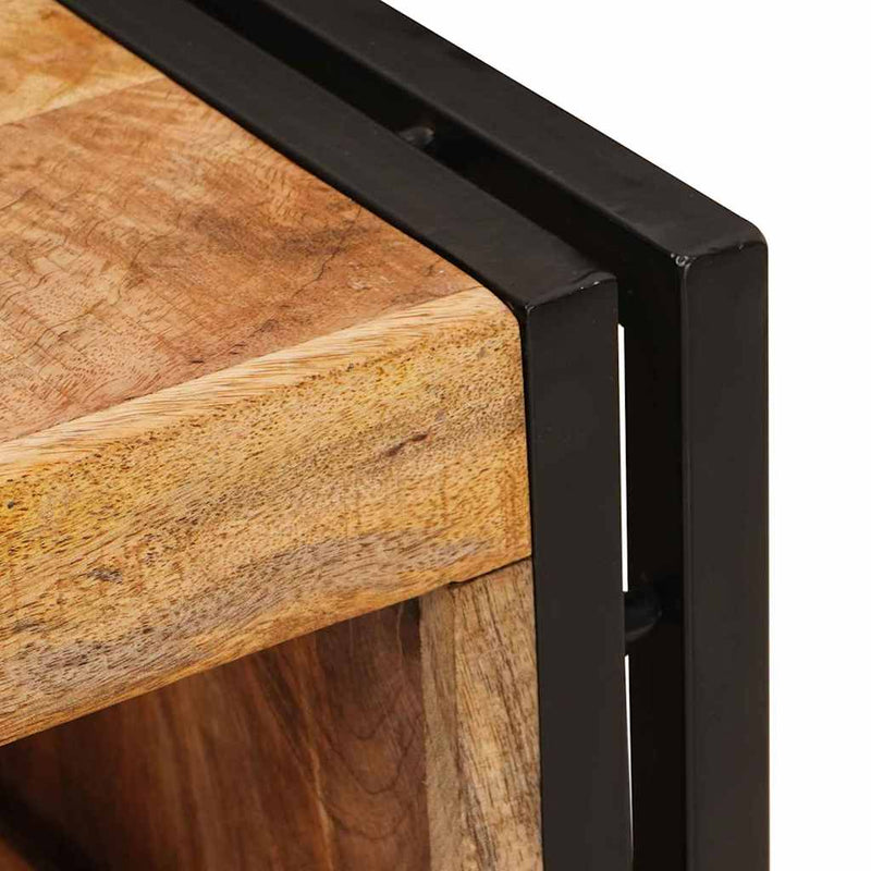 vidaXL Borágas Barna 100 x 45 x 33 cm Tömör Durva Mangófában