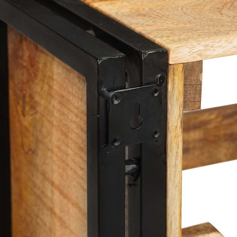 vidaXL Borágas Barna 100 x 45 x 33 cm Tömör Durva Mangófában