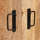 vidaXL Magas szekrény ajtókkal Barna Tömör rusztikus mangófából és fém