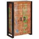 vidaXL Magas szekrény ajtókkal Barna Tömör újrahasznosított fa és fém