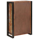 vidaXL Magas szekrény ajtókkal Barna Tömör újrahasznosított fa és fém
