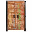 vidaXL Magas szekrény ajtókkal Barna Tömör újrahasznosított fa és fém