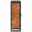 vidaXL Magas szekrény ajtókkal Barna Tömör újrahasznosított fa és fém