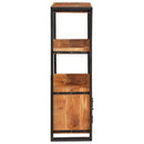 vidaXL Könyvespolc Ajtókkal Barna 72 x 33 x 110 cm Tömör akácfa és fém