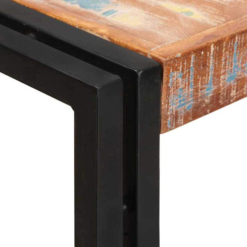 vidaXL Könyvespolc Ajtókkal Barna Tömör újrahasznosított fa és fém