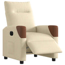 vidaXL krémszínű szövet elektromos dönthető fotel