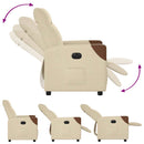 vidaXL krémszínű szövet elektromos dönthető fotel