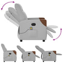 vidaXL felhőszürke szövet dönthető elektromos masszázsfotel