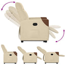 vidaXL krémszínű szövet felállást segítő dönthető fotel