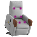 vidaXL Álló masszázsfotel felhőszürke szövet