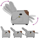 vidaXL Álló masszázsfotel felhőszürke szövet