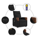 vidaXL fekete szövet dönthető elektromos álló masszázsfotel