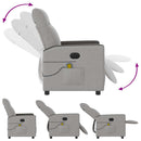 vidaXL felhőszürke szövet dönthető elektromos masszázsfotel