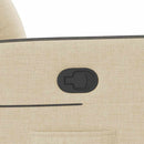 vidaXL krémszínű szövet felállást segítő dönthető fotel