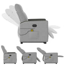 vidaXL Álló masszázsfotel felhőszürke szövet