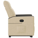 vidaXL elektromos felállást segítő krémszínű szövet dönthető fotel