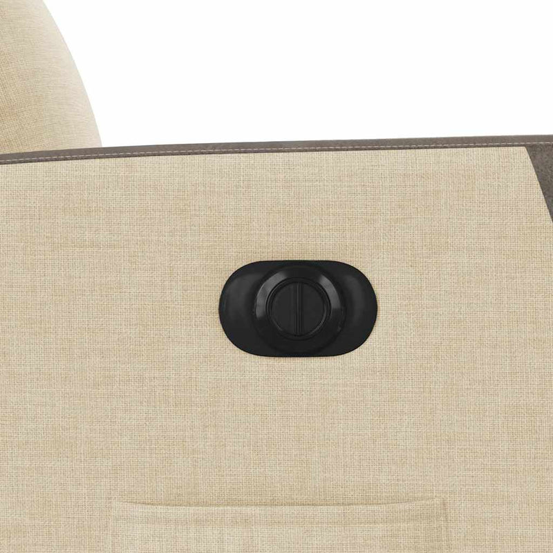 vidaXL krémszínű szövet elektromos dönthető fotel