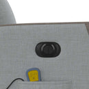 vidaXL világosszürke szövet dönthető elektromos masszázsfotel