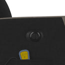 vidaXL fekete szövet elektromos dönthető masszázsfotel