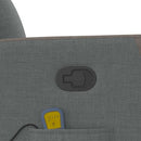 vidaXL sötétszürke szövet felállást segítő dönthető masszázsfotel