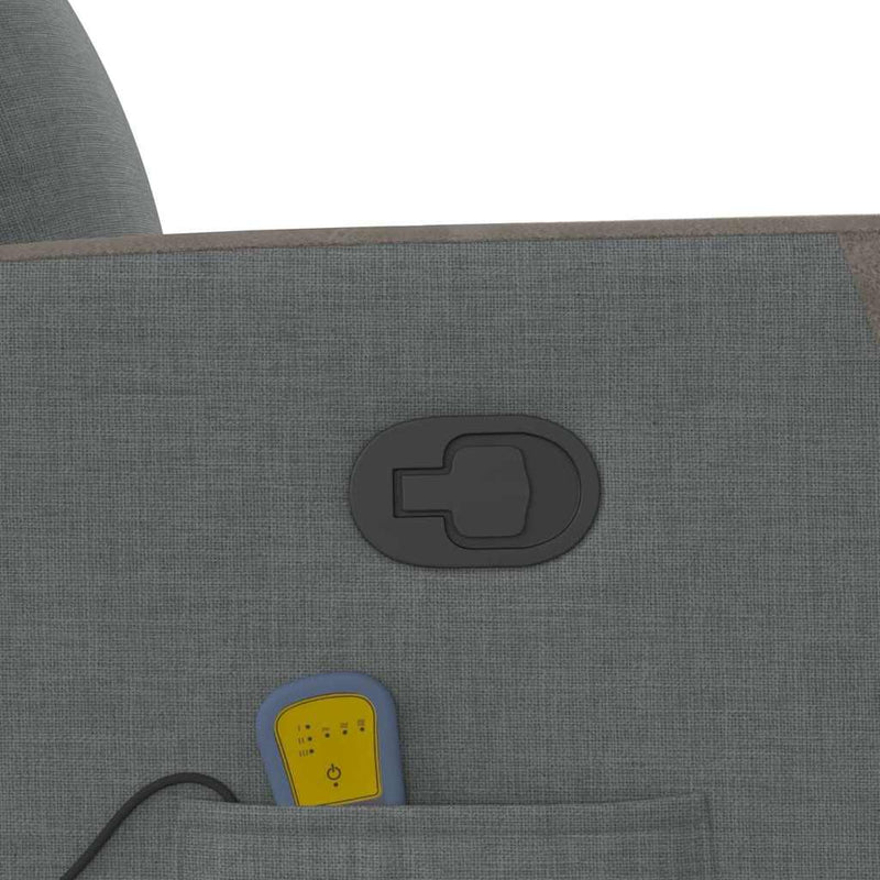 vidaXL sötétszürke szövet felállást segítő dönthető masszázsfotel