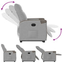 vidaXL Elektromos állványos fekvőszék felhőszürke szövet