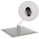 vidaXL négyszögletes rozsdamentes acél esőztető zuhanyrózsa 20x20 cm