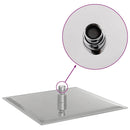 vidaXL négyszögletes rozsdamentes acél esőztető zuhanyrózsa 25x25 cm