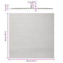 vidaXL négyszögletes rozsdamentes acél esőztető zuhanyrózsa 50x50 cm